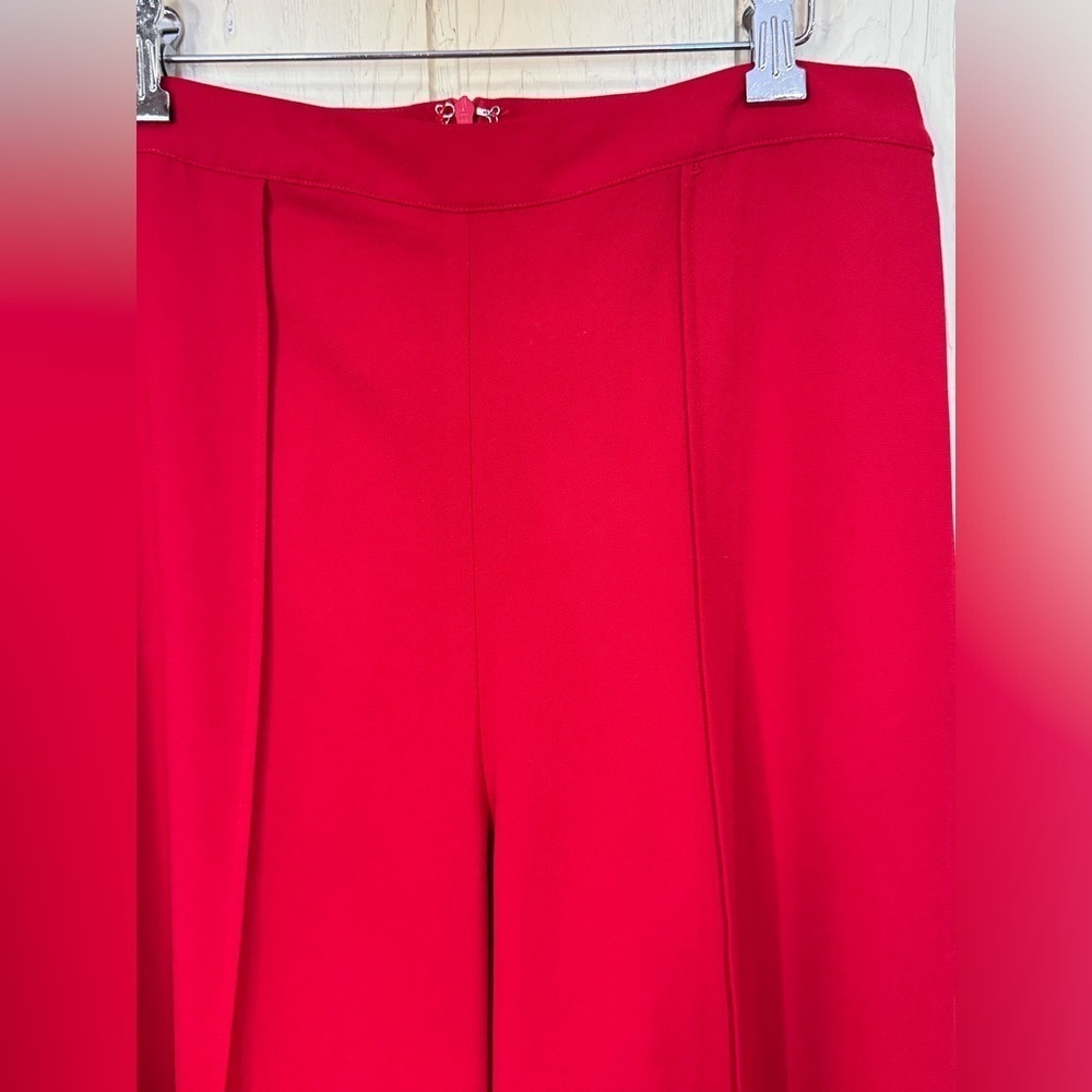 Lulus High Waisted Wide Leg Red Pants, Size M - Picture 2 of 10